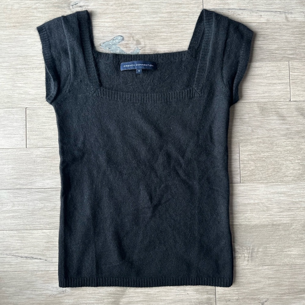 French Connection Angora Black Top‎ Small